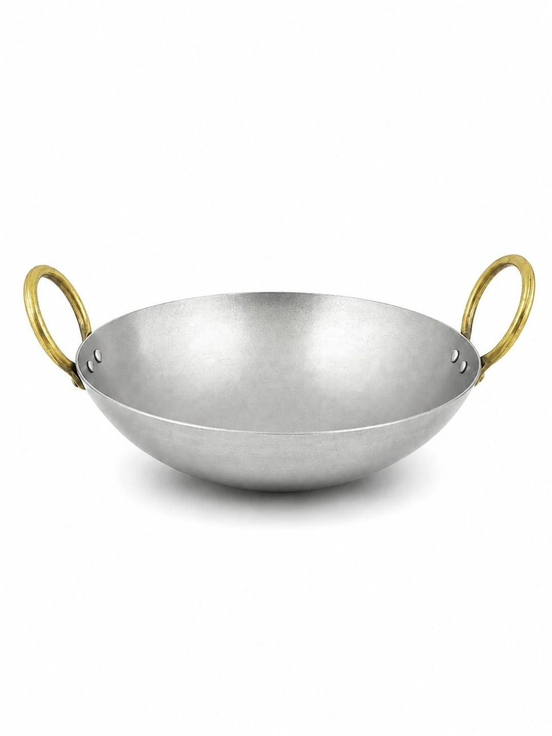 Nyra Kitchenware Silver-Toned Iron Dishwasher Safe Serving Kadhai 700ml