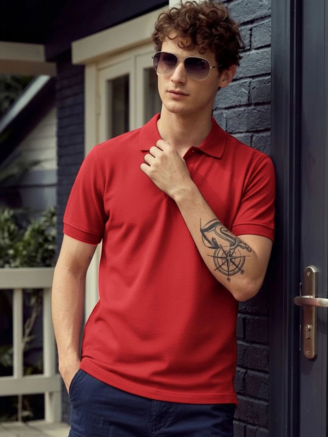 kanhuzzz Men Polo Collar T-shirt