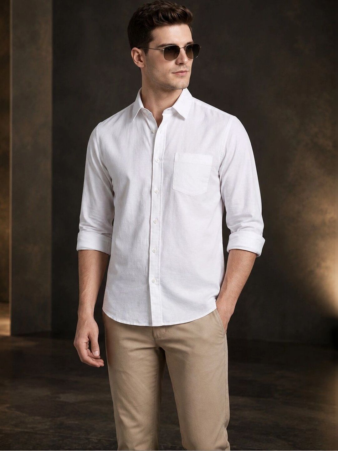 Turtle Men Relaxed Slim Fit Casual Shirt