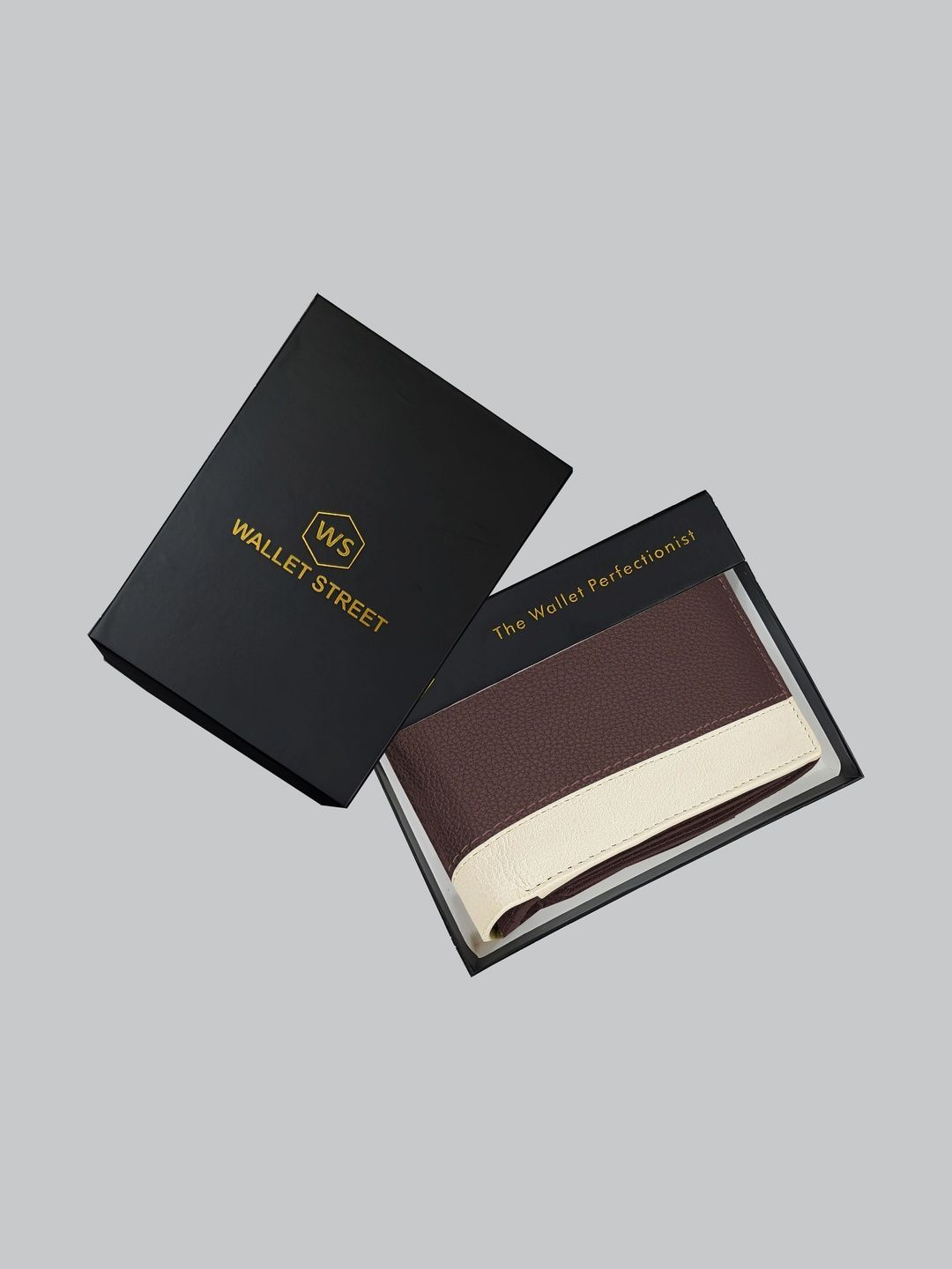 WALLET STREET Men Colourblocked Leather Two Fold Wallet