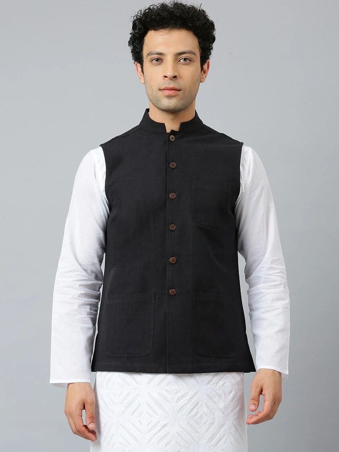 Fabindia Pure Cotton Bhagalpur Nehru Jacket