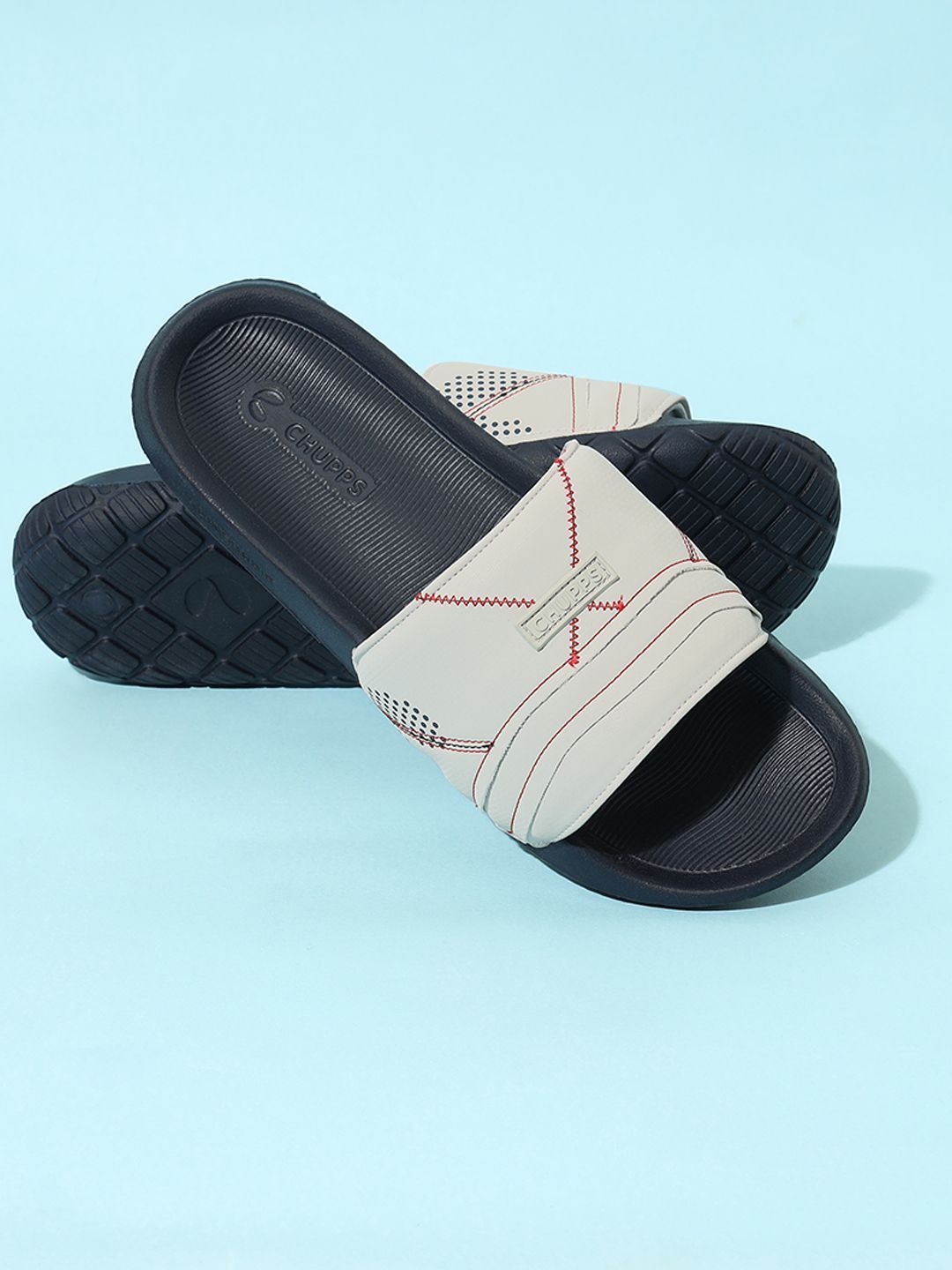 CHUPPS Men L Grey Falcon Orthopedic Sliders