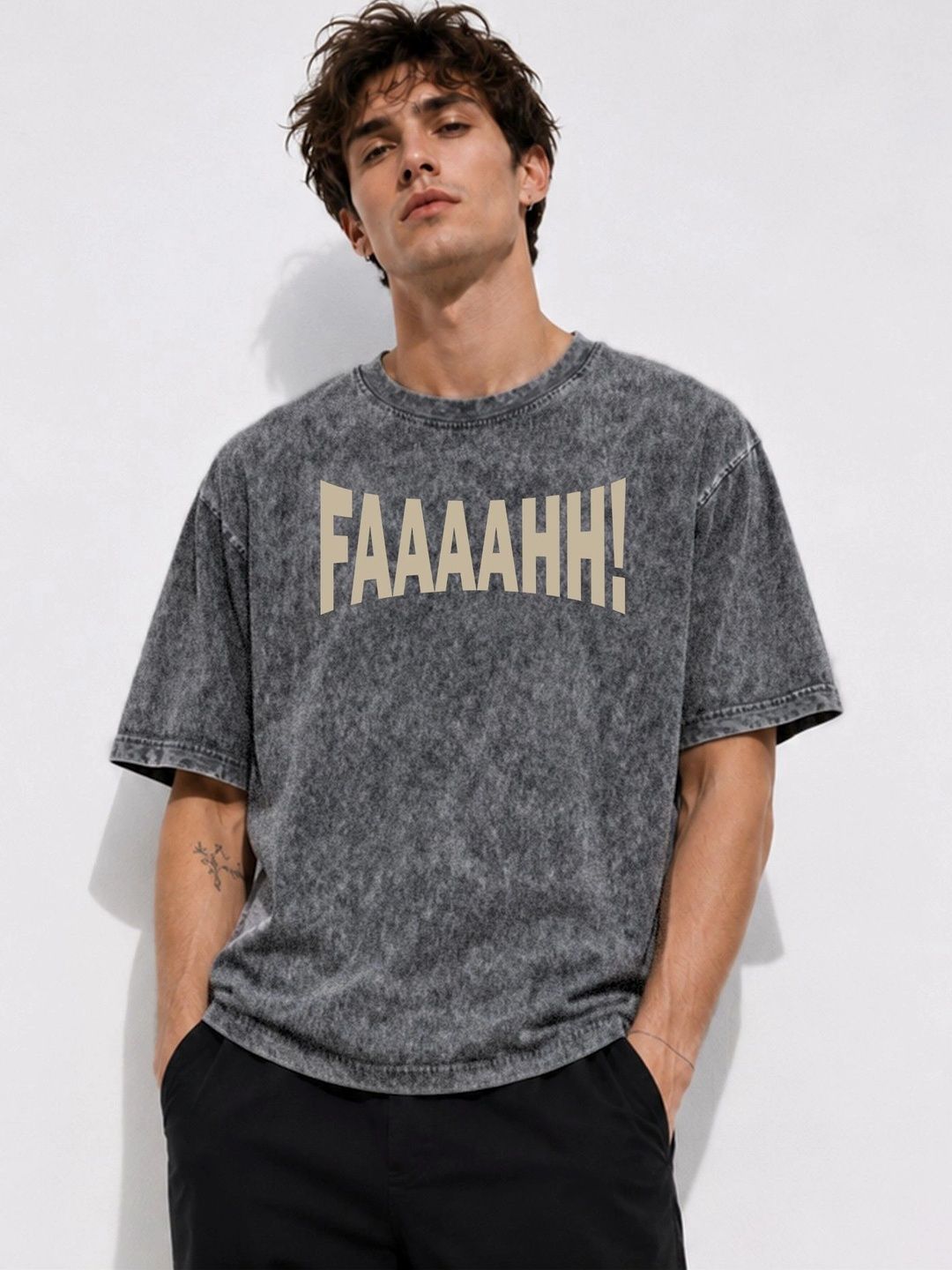 Roadster Men Typography Printed T-shirt