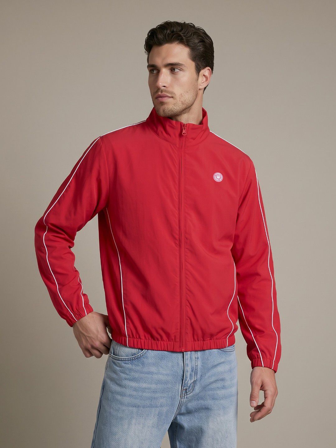 glitchez Relaxed Fit Windcheater Tailored Jacket
