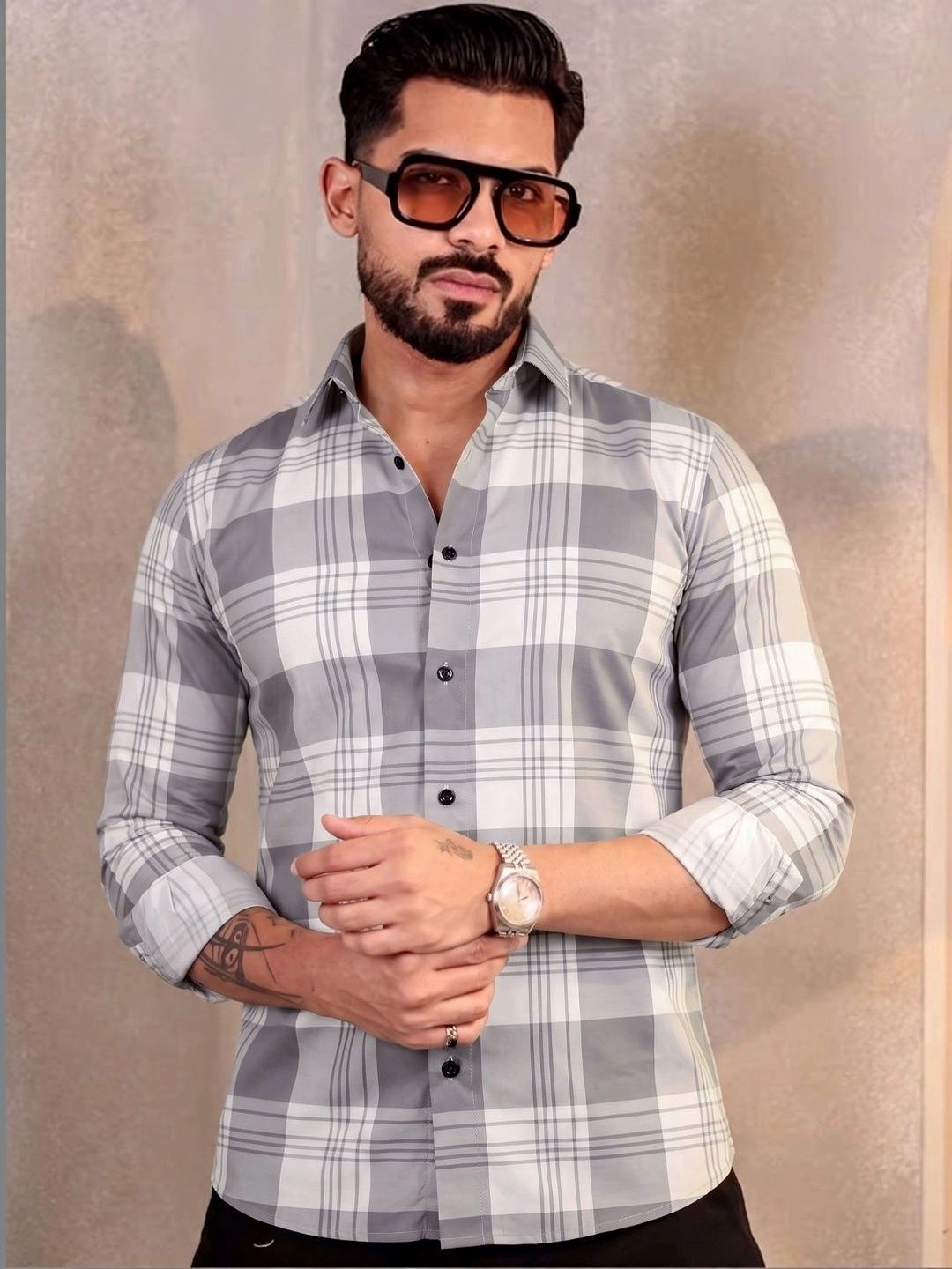 Manspire Men Checked Casual Shirt
