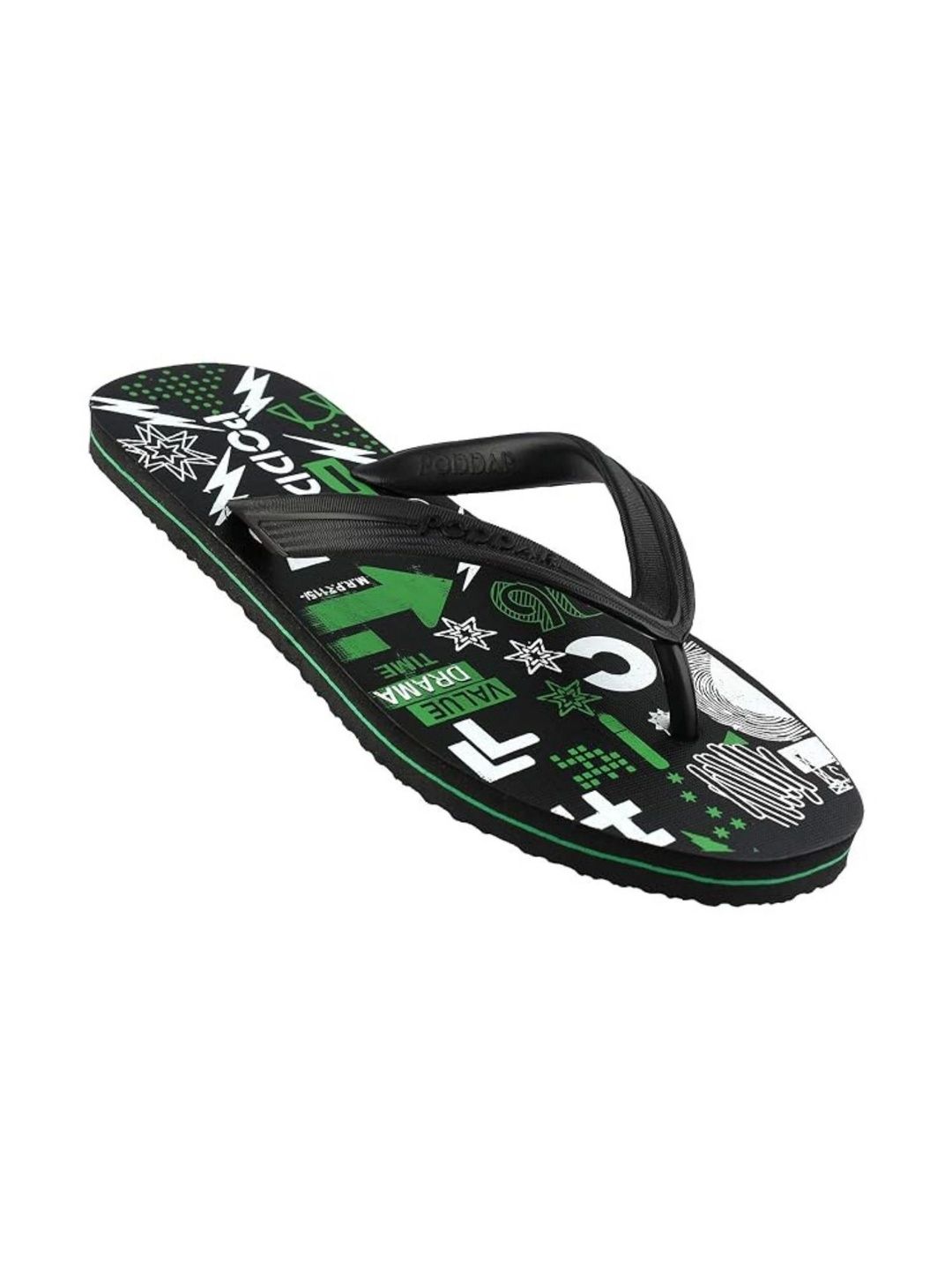 Poddar Men Printed Rubber Thong Flip-Flops