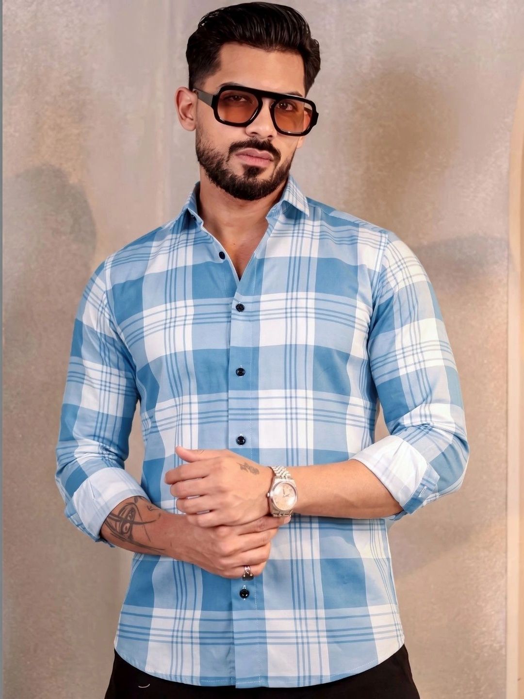 Manspire Men Checked Casual Shirt