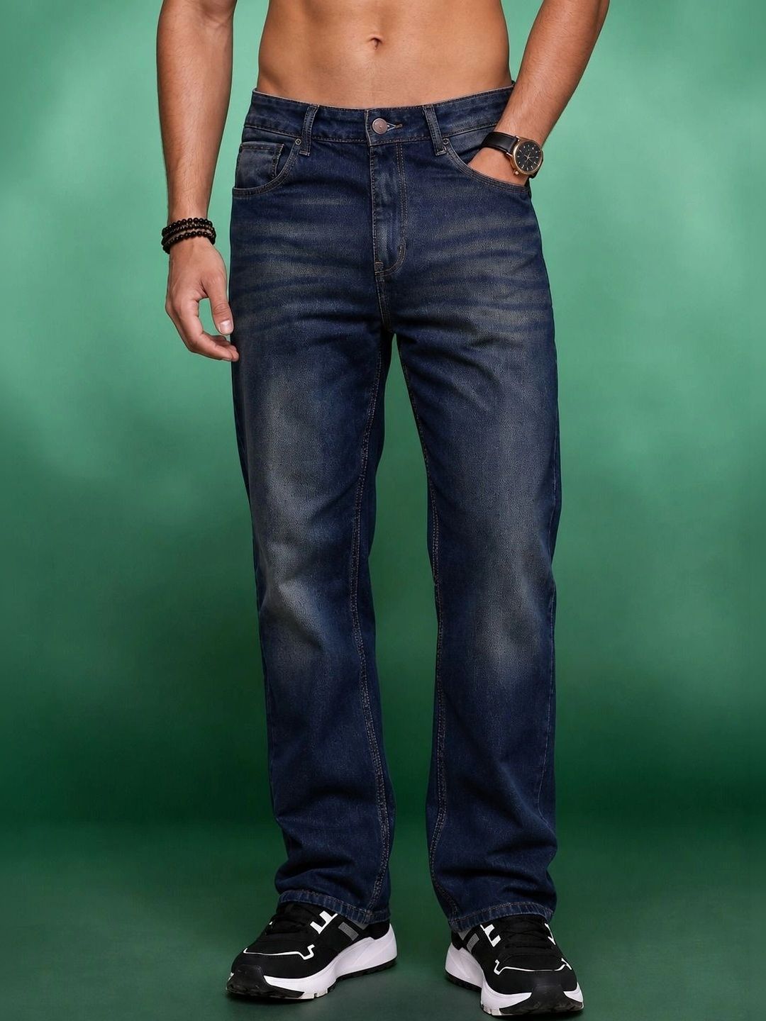 Roadster Men Jean Straight Fit Mid-Rise Stretchable Jeans