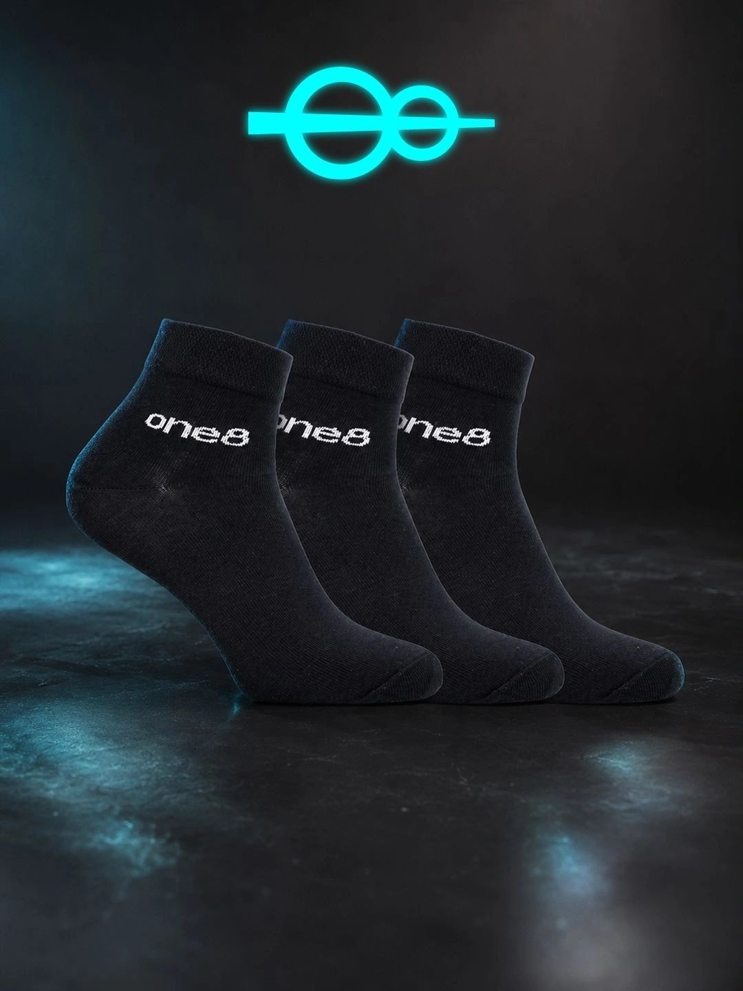 One8 Men Pack of 3 Ankle Length Socks Anti-Odour & Antibacterial Breathable