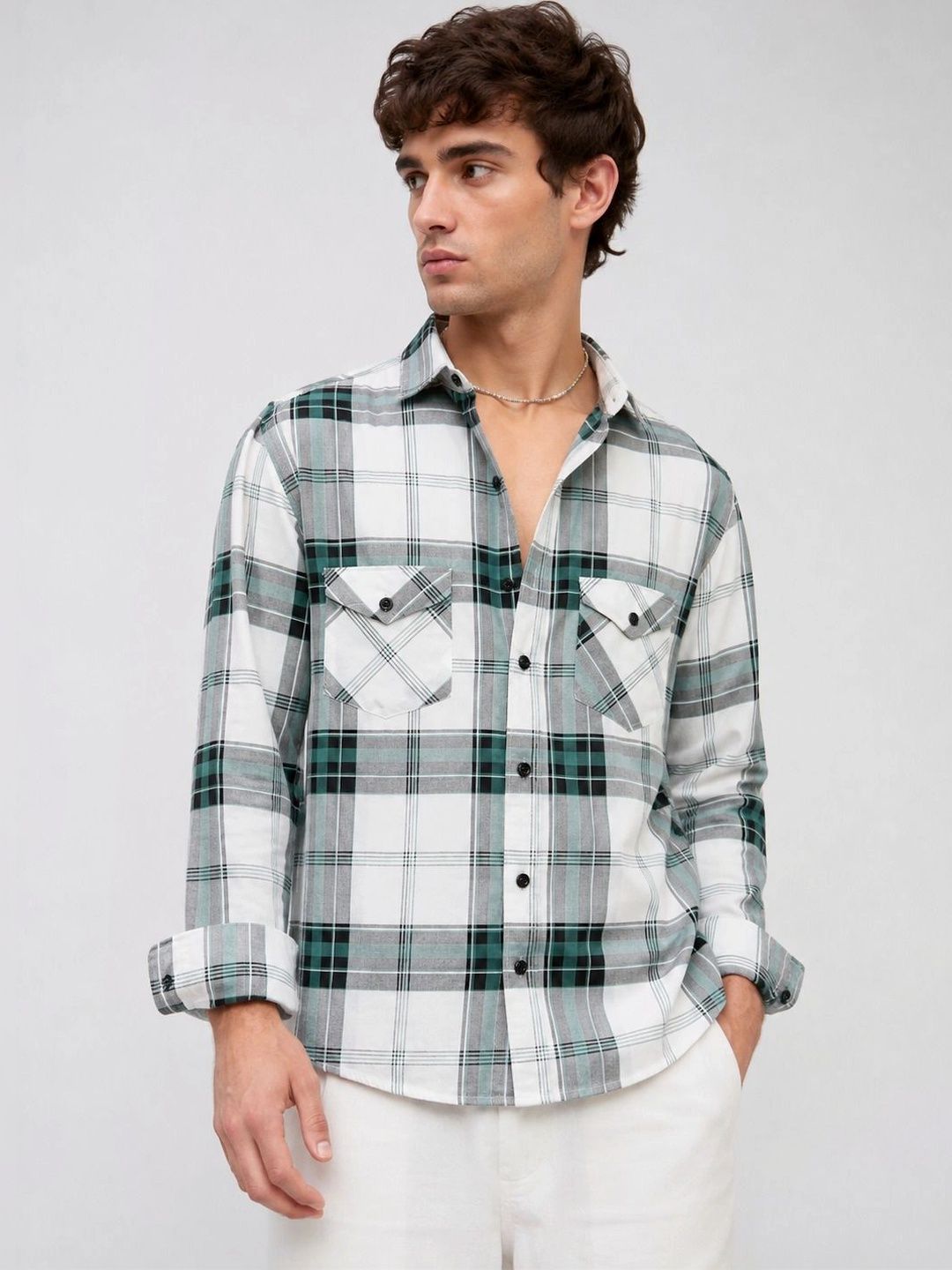 SHIRTZONE Men Comfort Checked Casual Shirt
