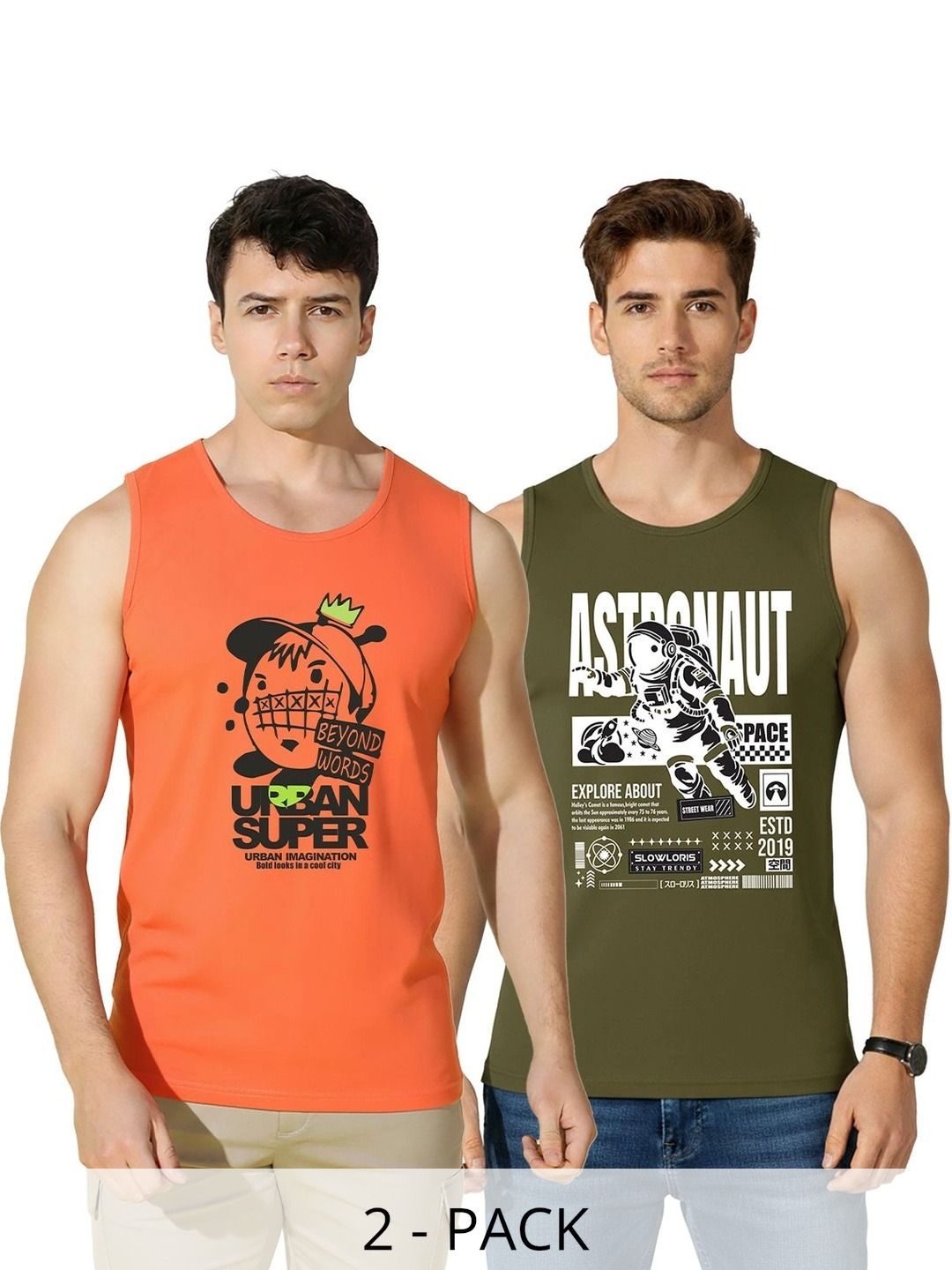 SLOWLORIS Men 2 Printed T-shirt