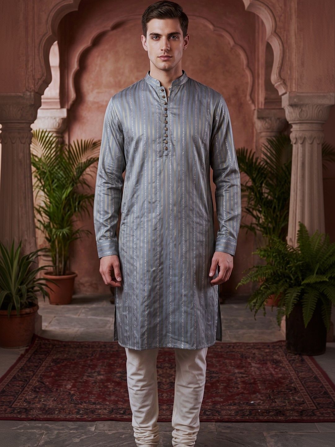 House of Pataudi Men Khadi Kurta