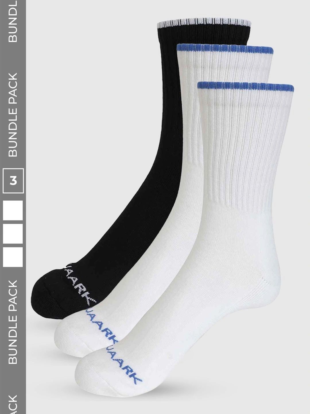 FUAARK Unisex Pack of 3 Cotton Assorted Calf Length Socks