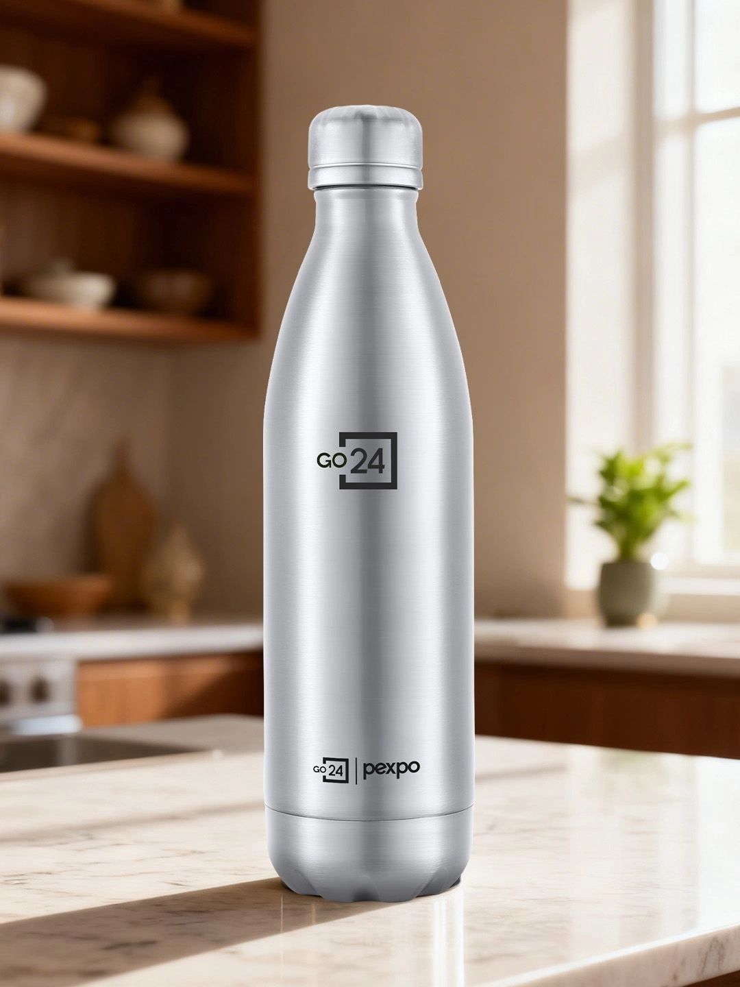 Pexpo Electro Silver 3 Layer Insulated Stainless Steel Flask 750ml