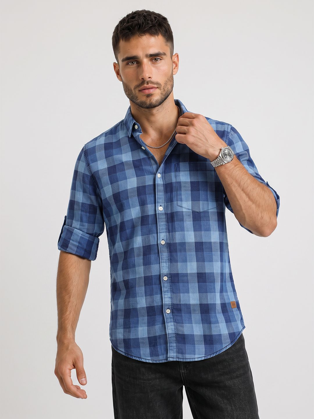 Roadster Men Gingham Checks Checked Casual Shirt