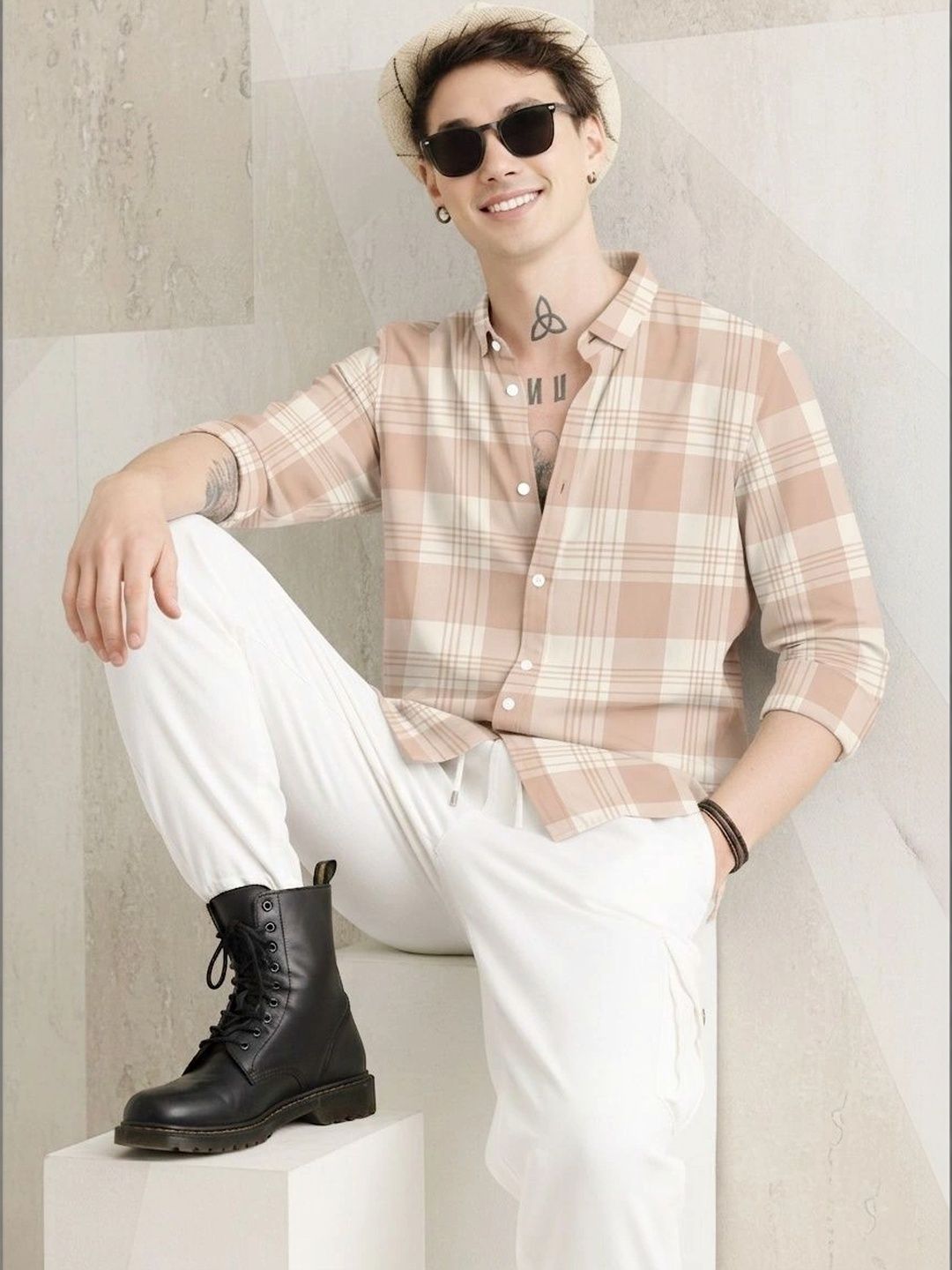 SHIRTZONE Men Comfort Tartan Checks Checked Casual Shirt