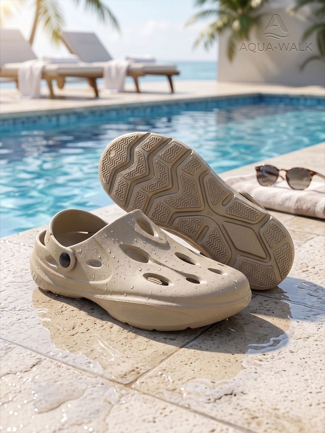 HYPR FIT Solid Water-Resistant Cushioned Shock Absorption Comfort Clogs