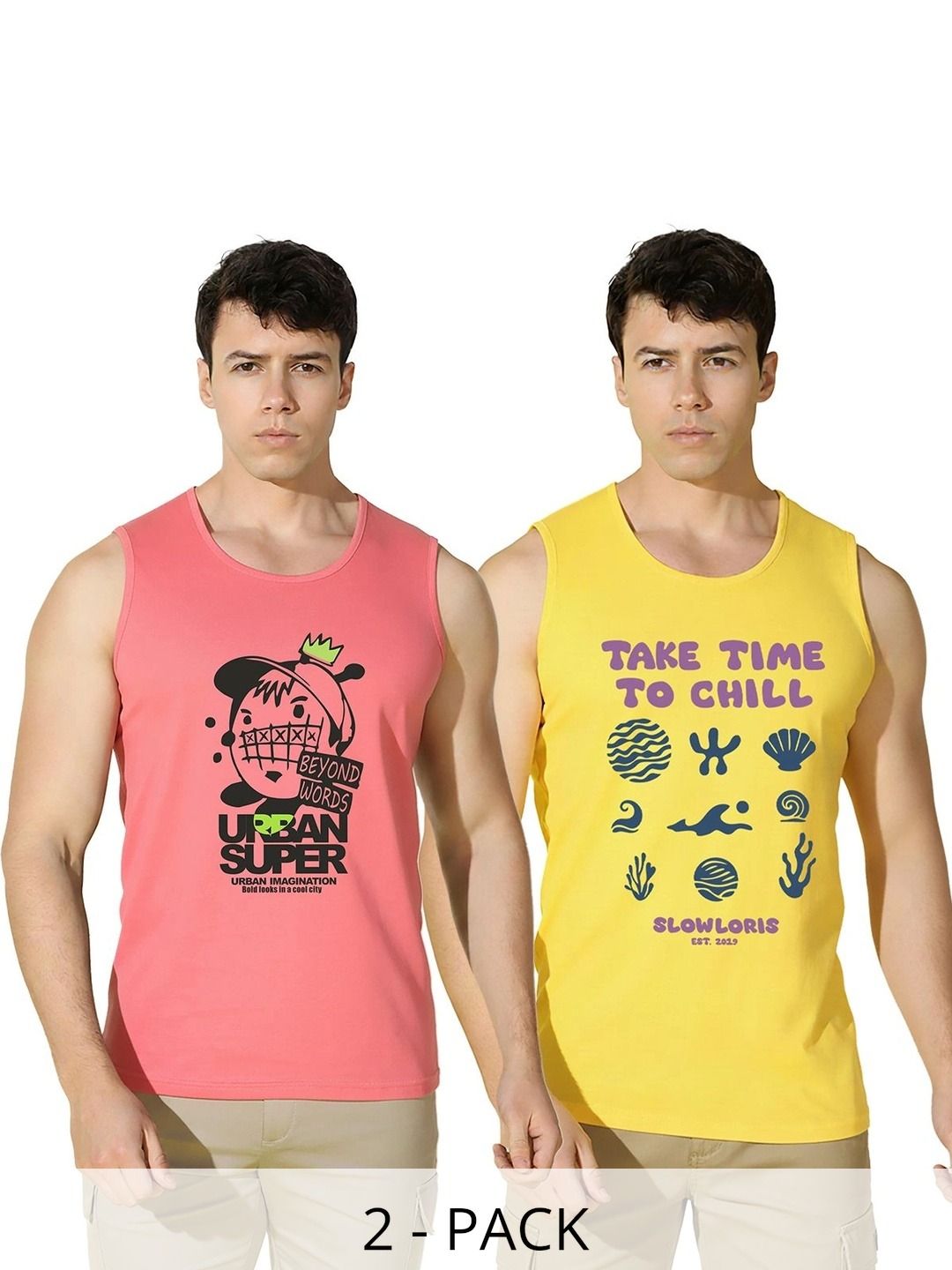 SLOWLORIS Men 2 Printed T-shirt