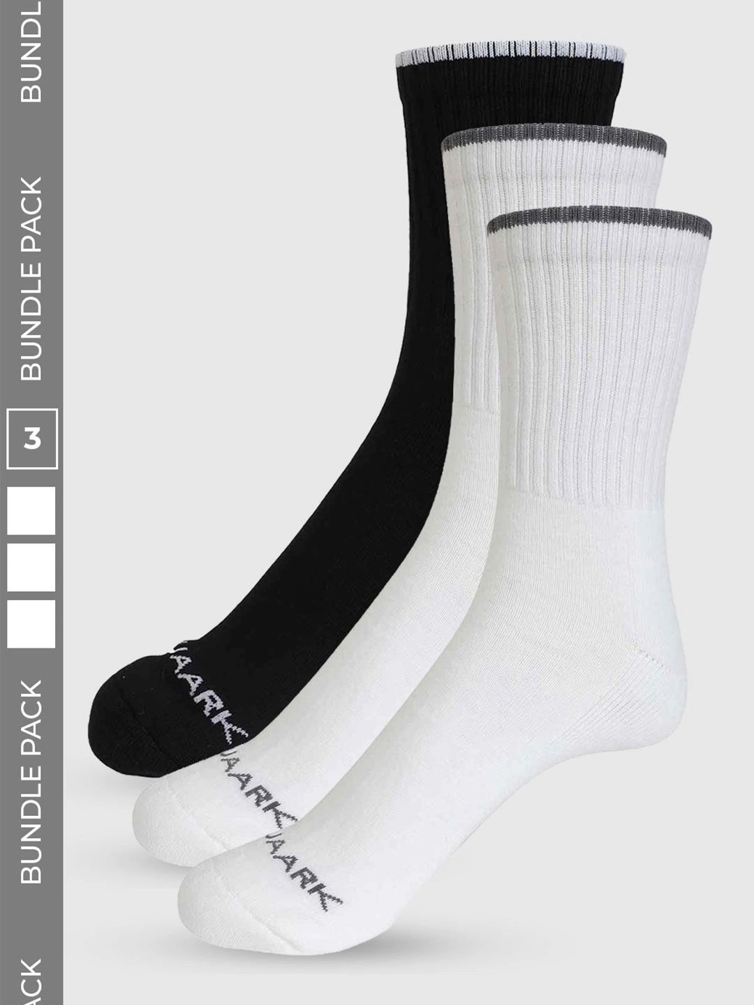 FUAARK Unisex Pack of 3 Cotton Assorted Calf Length Socks