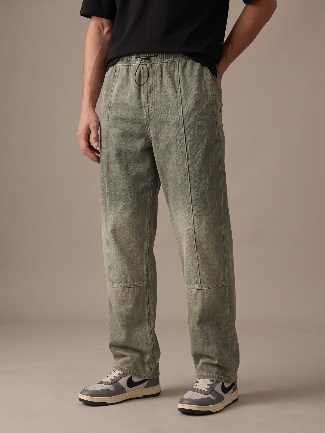 glitchez Men Pure Cotton Baggy Fit Heavy Fade Jeans