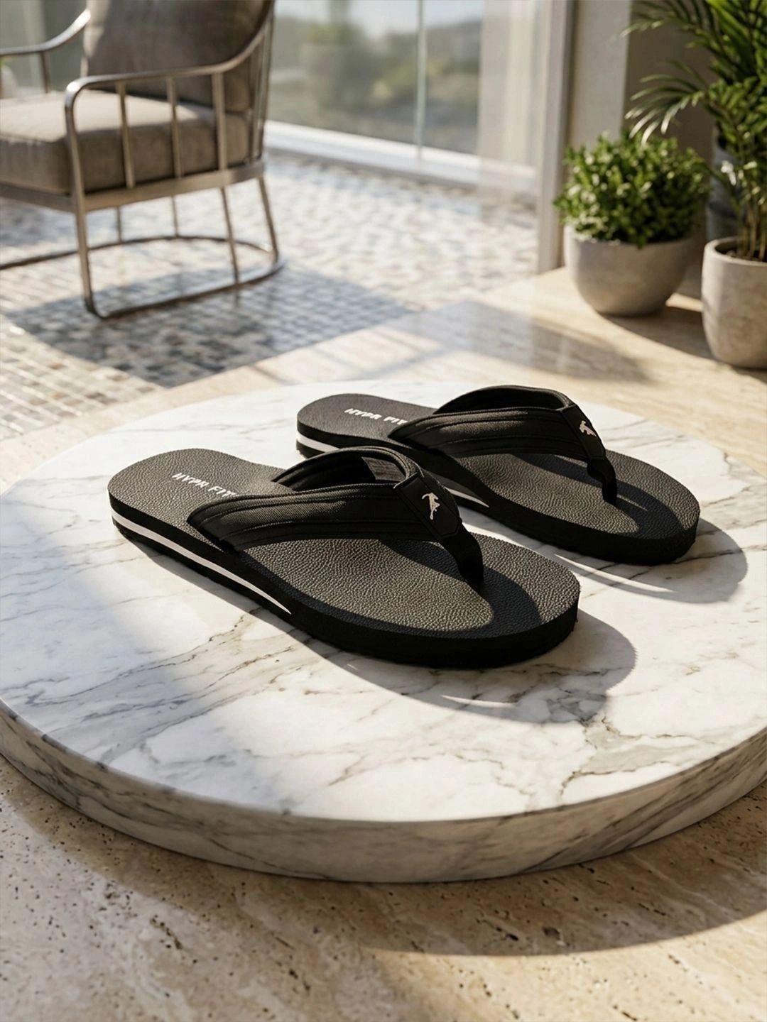 HYPR FIT Men Lightweight Water-Resistant Strap Casual Flip-Flops