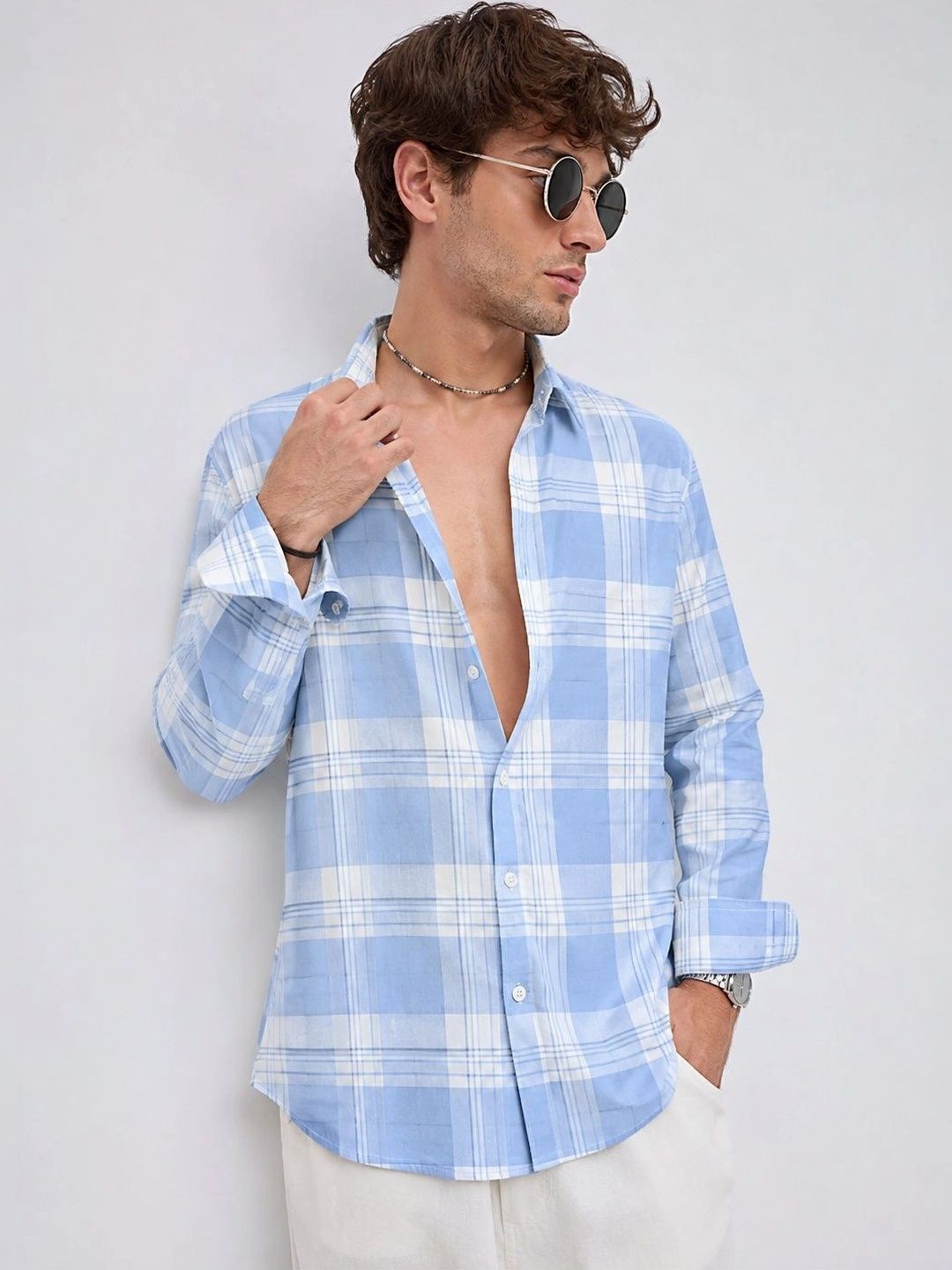 SHIRTZONE Men Comfort Tartan Checks Checked Casual Shirt