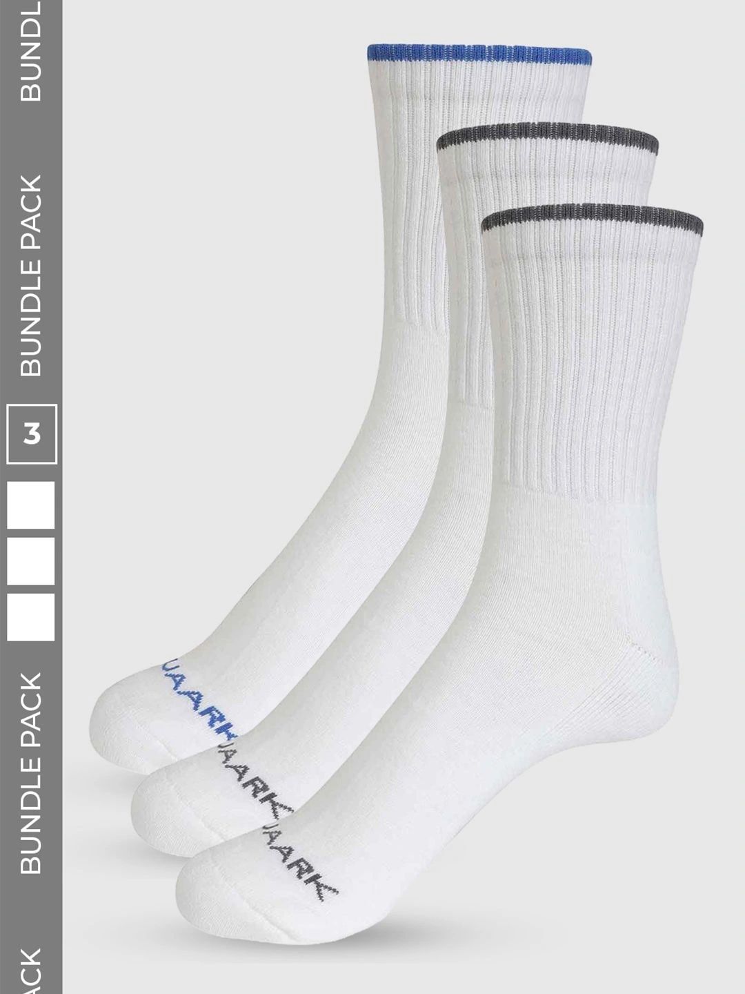 FUAARK Unisex Pack of 3 Cotton Assorted Calf Length Socks
