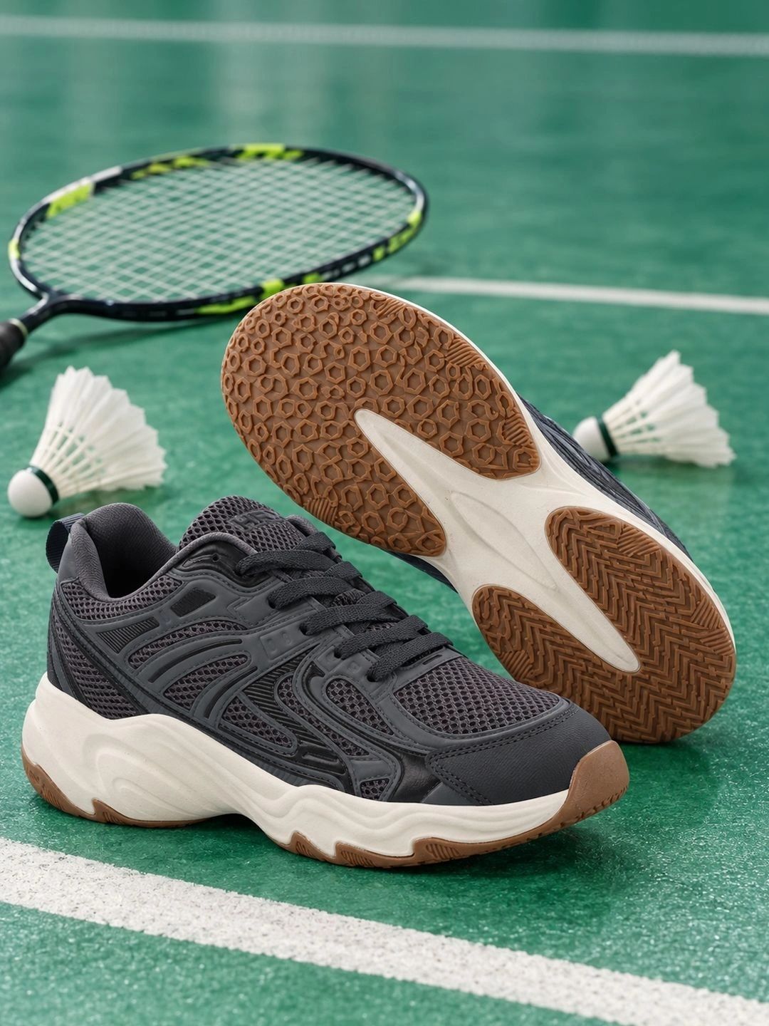 HRX by Hrithik Roshan Men Mesh Badminton Non-Marking Shoes