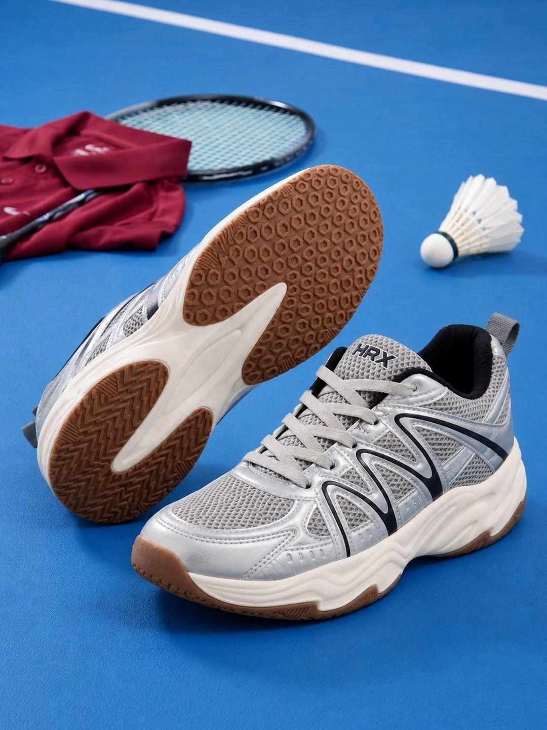 HRX by Hrithik Roshan Men Mesh Badminton Non-Marking Shoes
