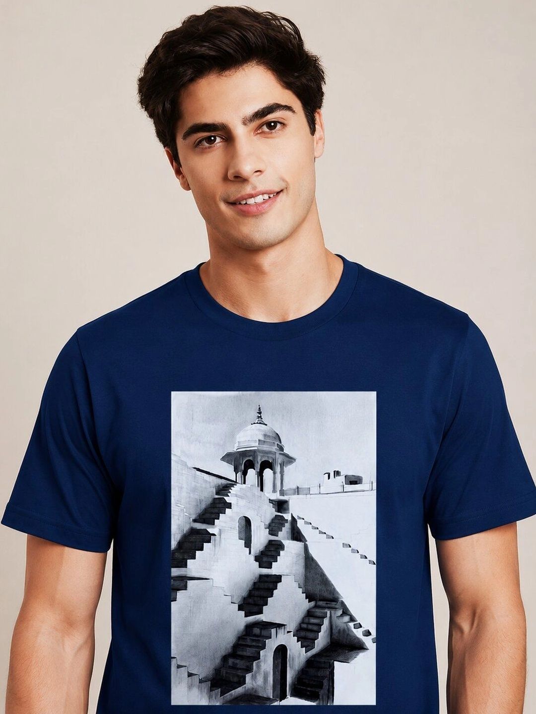 The Arth India Clothing Men Printed Pure Cotton T-shirt