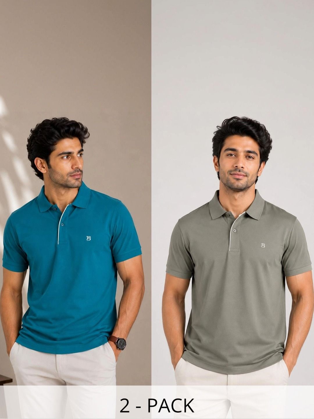 GEE 5 Men 2 Polo Collar T-shirt