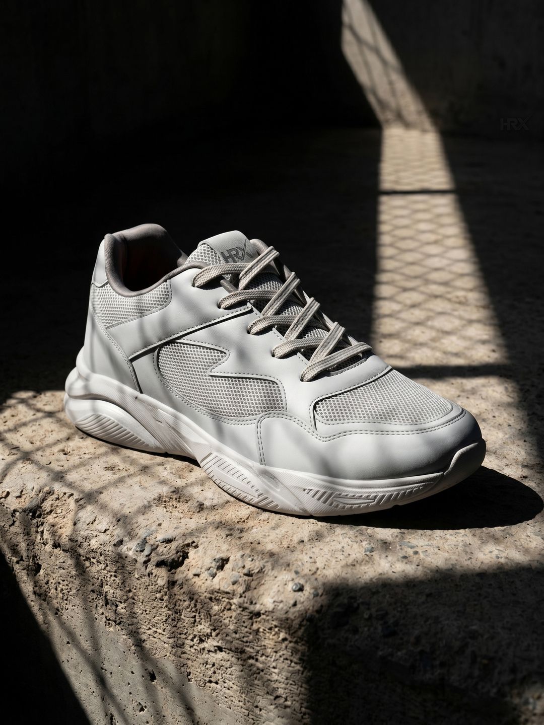 HRX by Hrithik Roshan Men Grey Textured Lace-Up Running Shoes