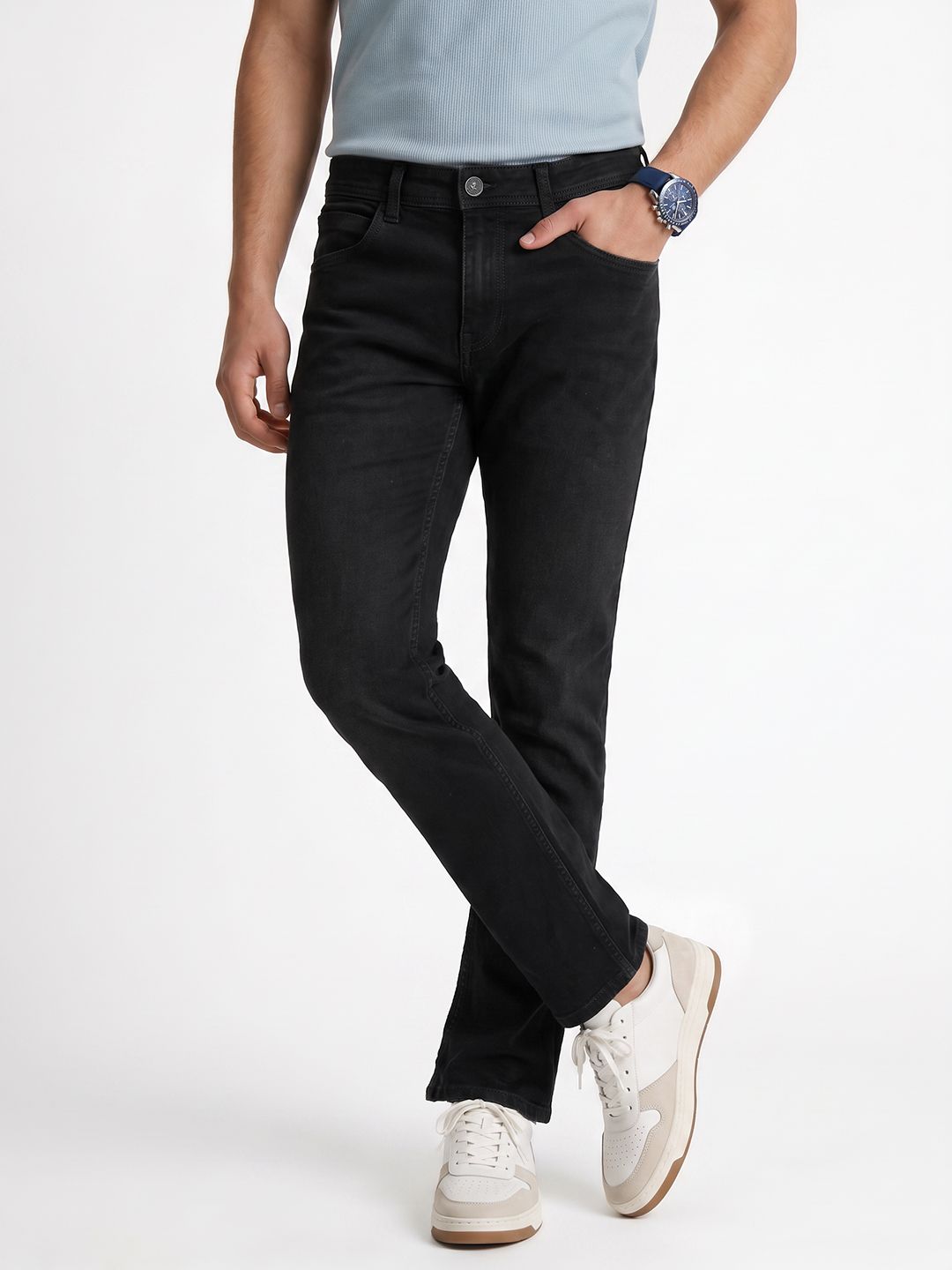 Peter England Men Slim Tapered Fit Stretchable Jeans