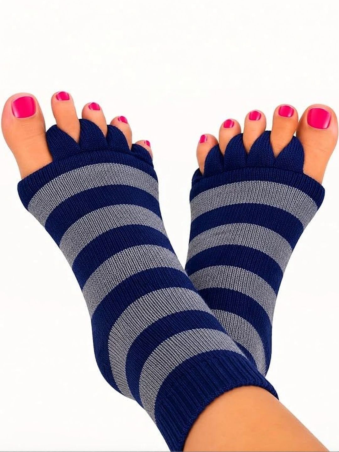 Moda Rapido Men Cotton Blend Striped Ankle Length Socks