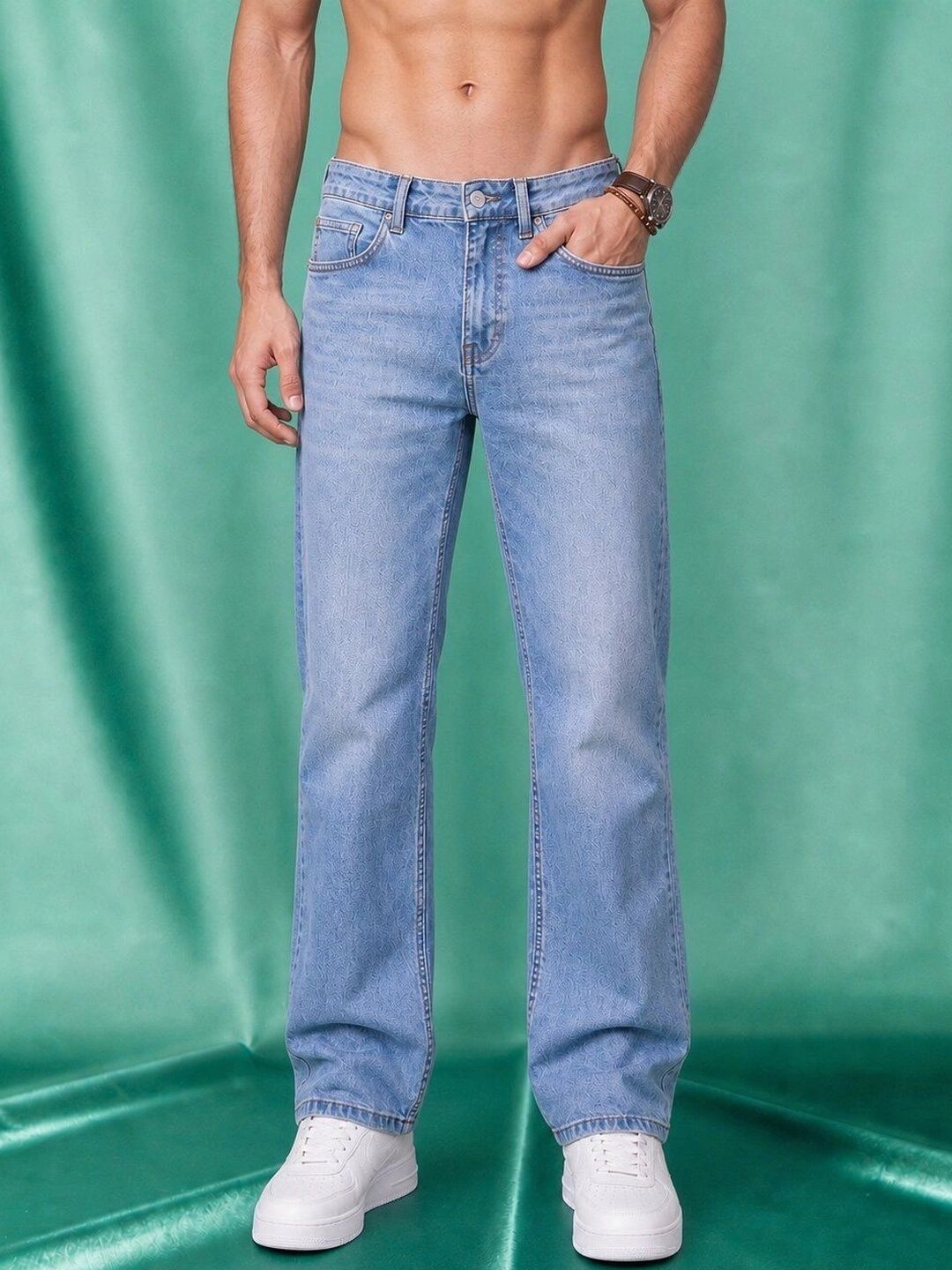 Roadster Men Jean Straight Fit Mid-Rise Stretchable Jeans