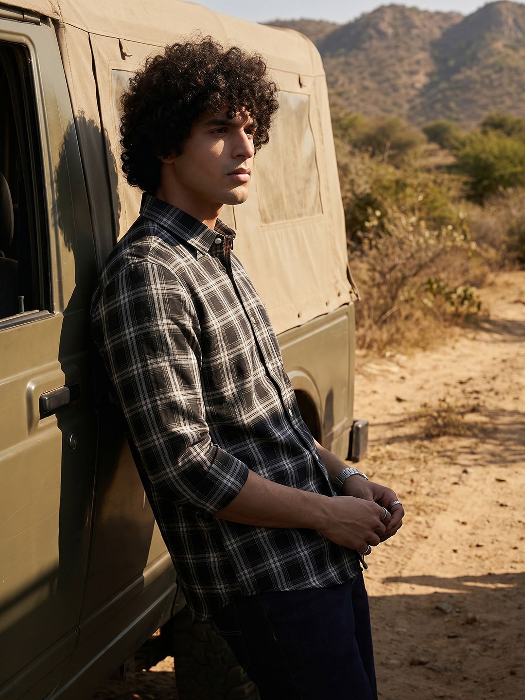 The Roadster Life Co. Tartan Checked Casual Shirt