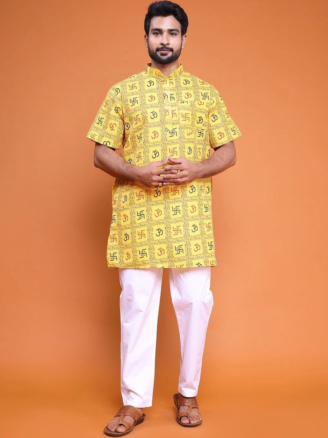 W & G Men Ethnic Motifs Printed Kurta