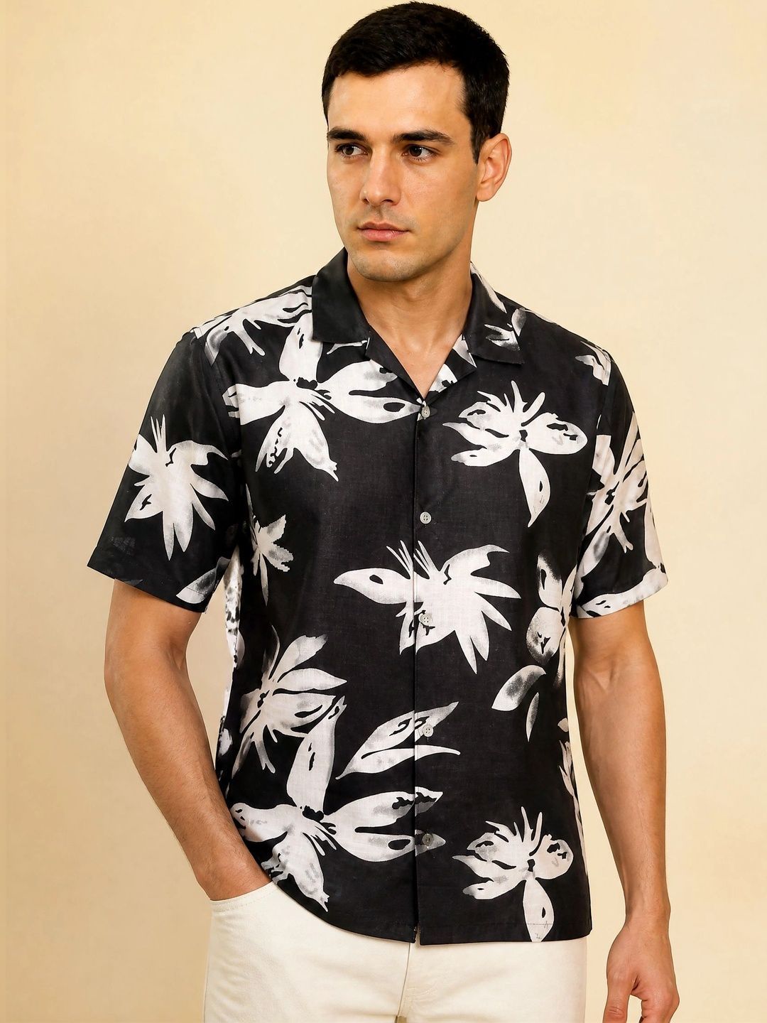 R.Code by The Roadster Life Co. Men Standard Floral Printed Casual Shirt