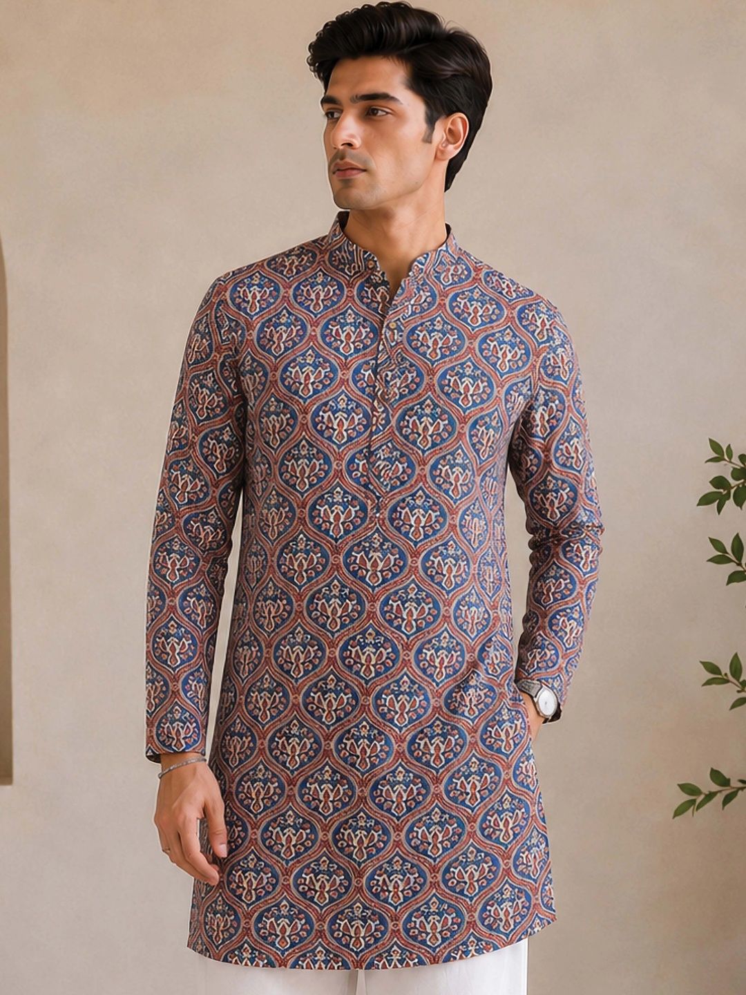 VASTRAMAY Men Ethnic Motifs Printed Indie Prints Kurta