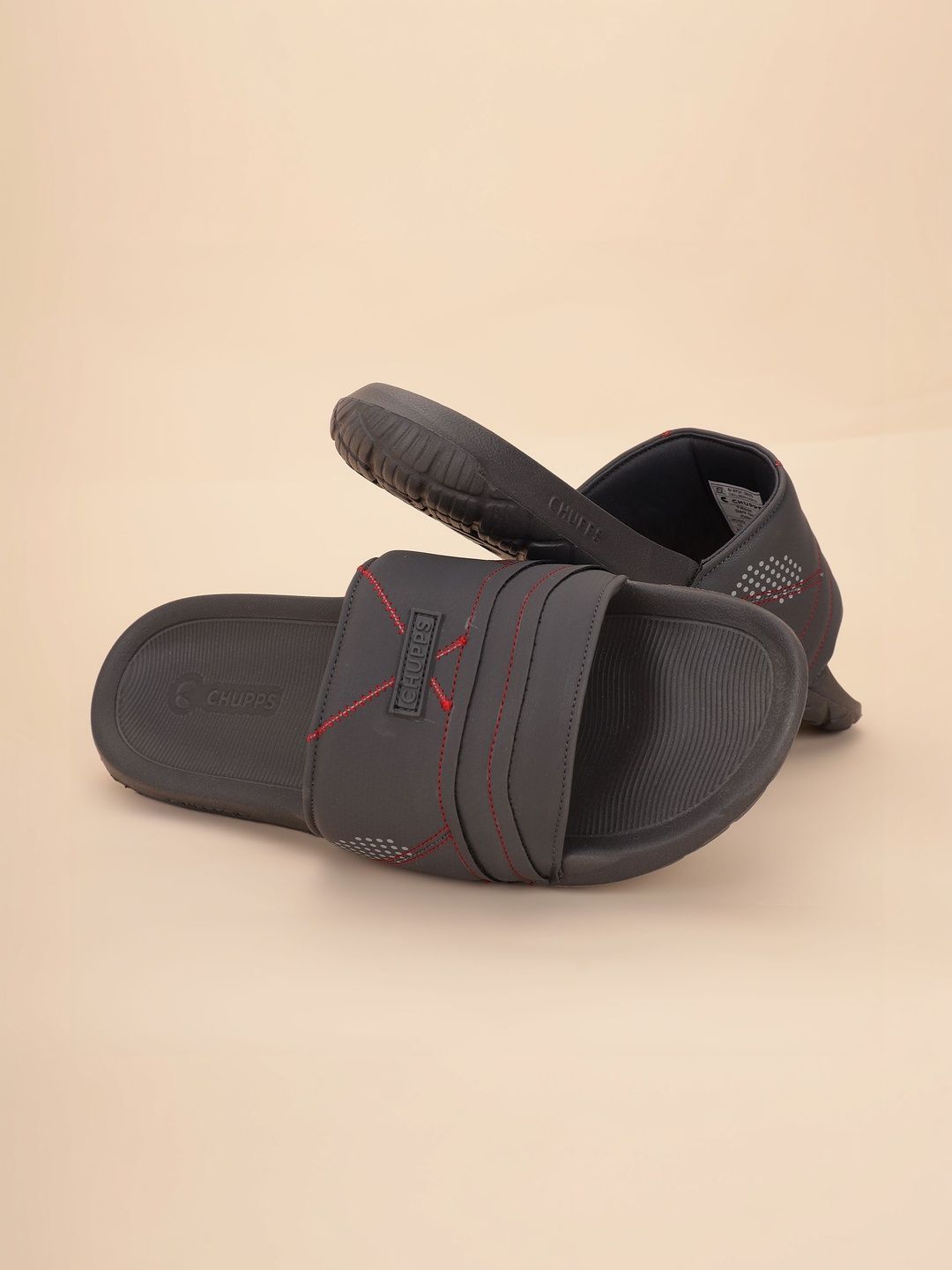 CHUPPS Men D Grey Falcon Orthopedic Sliders
