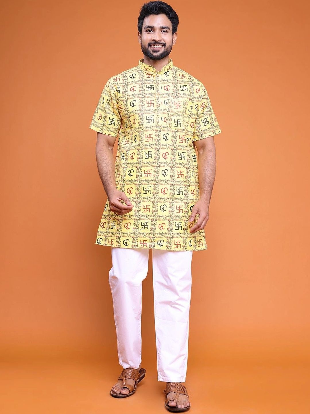 W & G Men Ethnic Motifs Printed Kurta