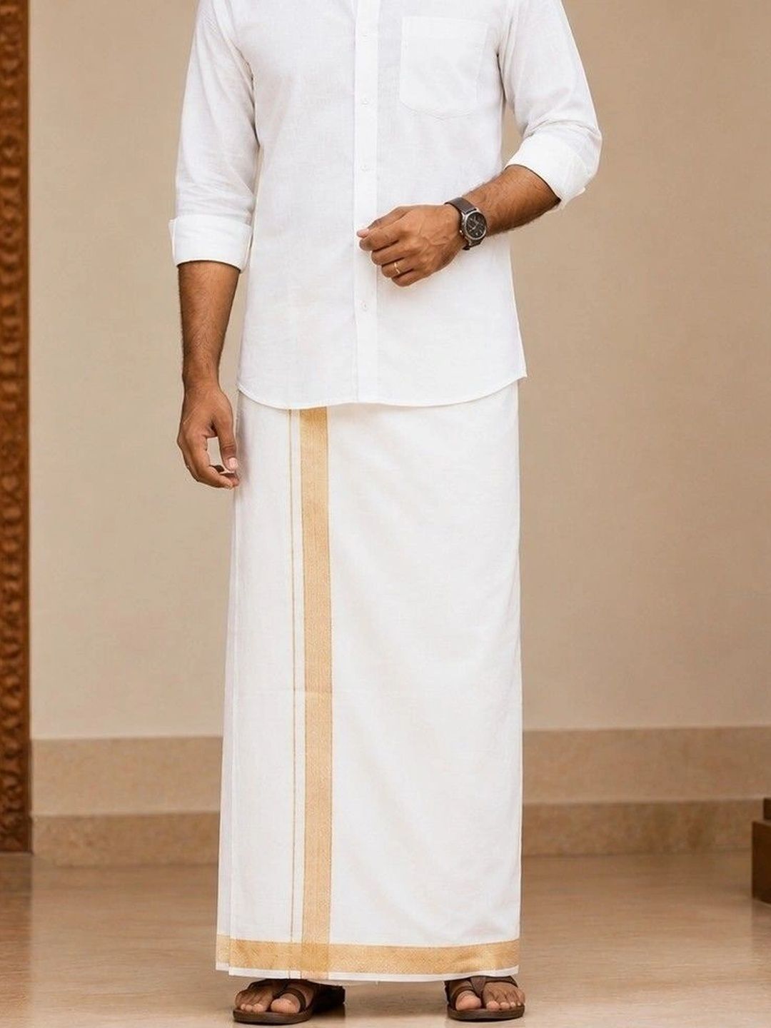 Tharunsha Elite Men Cotton Dhoti Dhotis