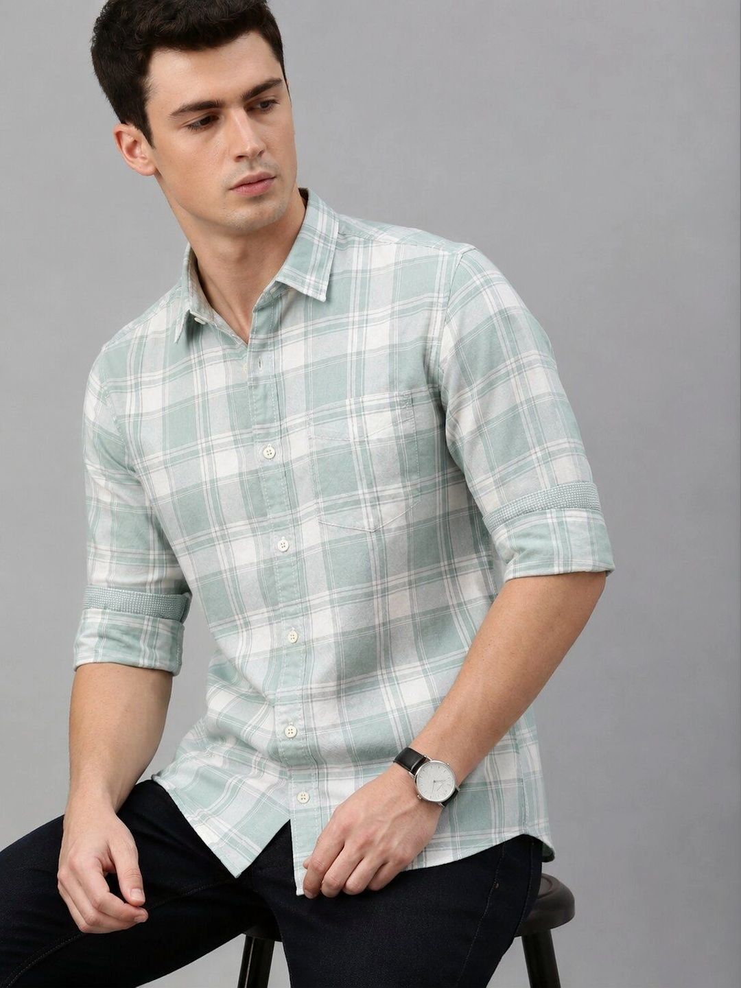 Roadster Men Classic Checked Casual Shirt