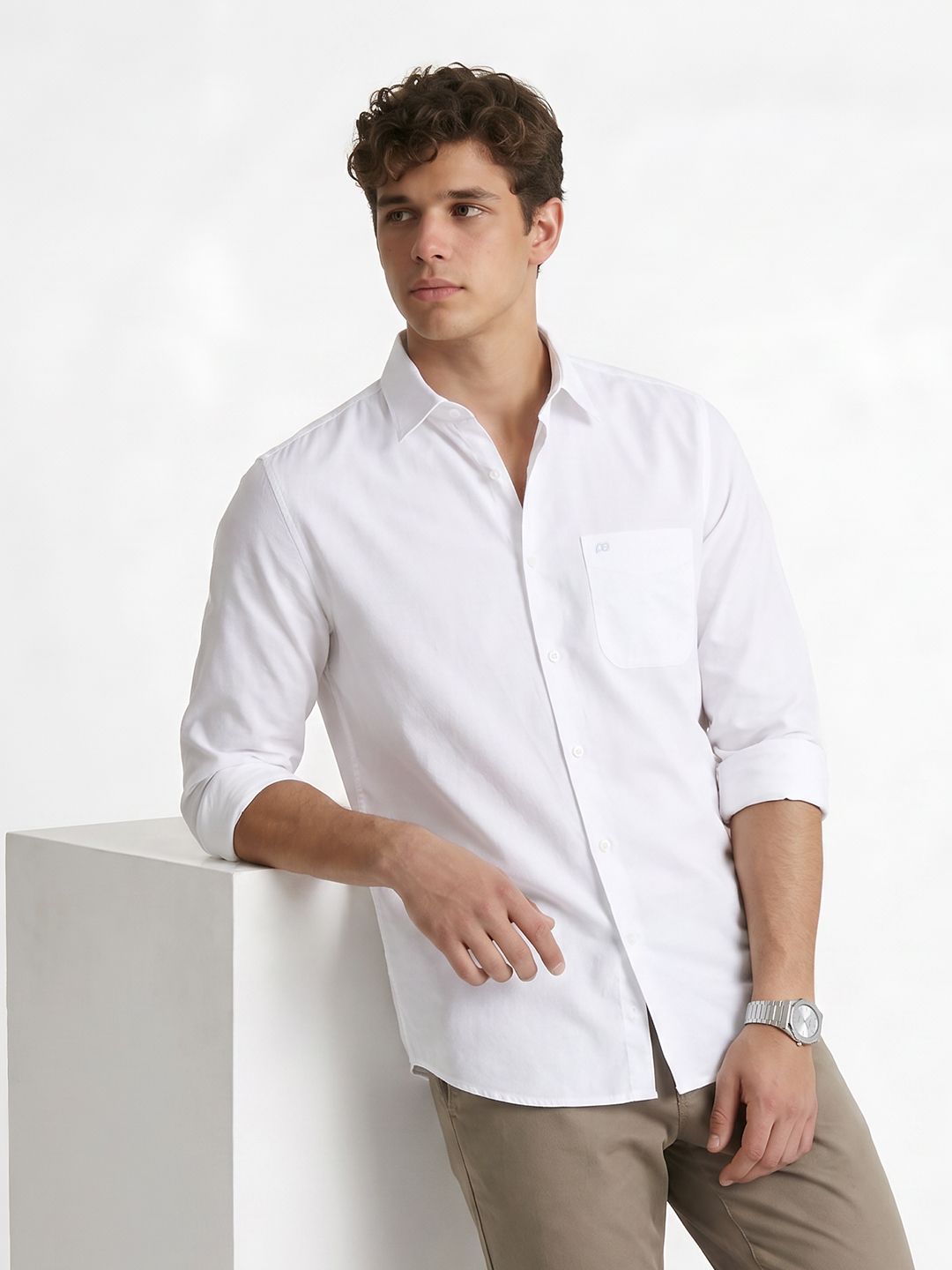 Peter England Slim Fit Pure Cotton Casual Shirt