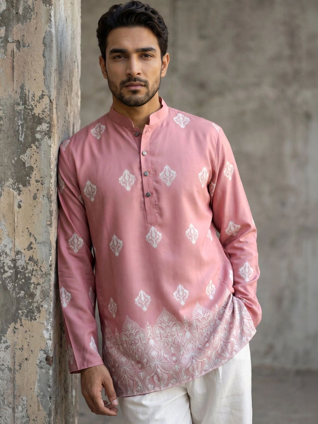 Jompers Men Ethnic Motifs Embroidered Thread Work Kurta