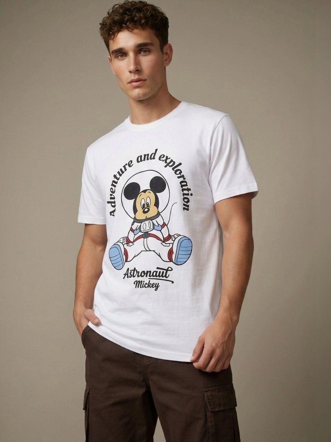 glitchez Men Mickey Mouse Printed T-shirt