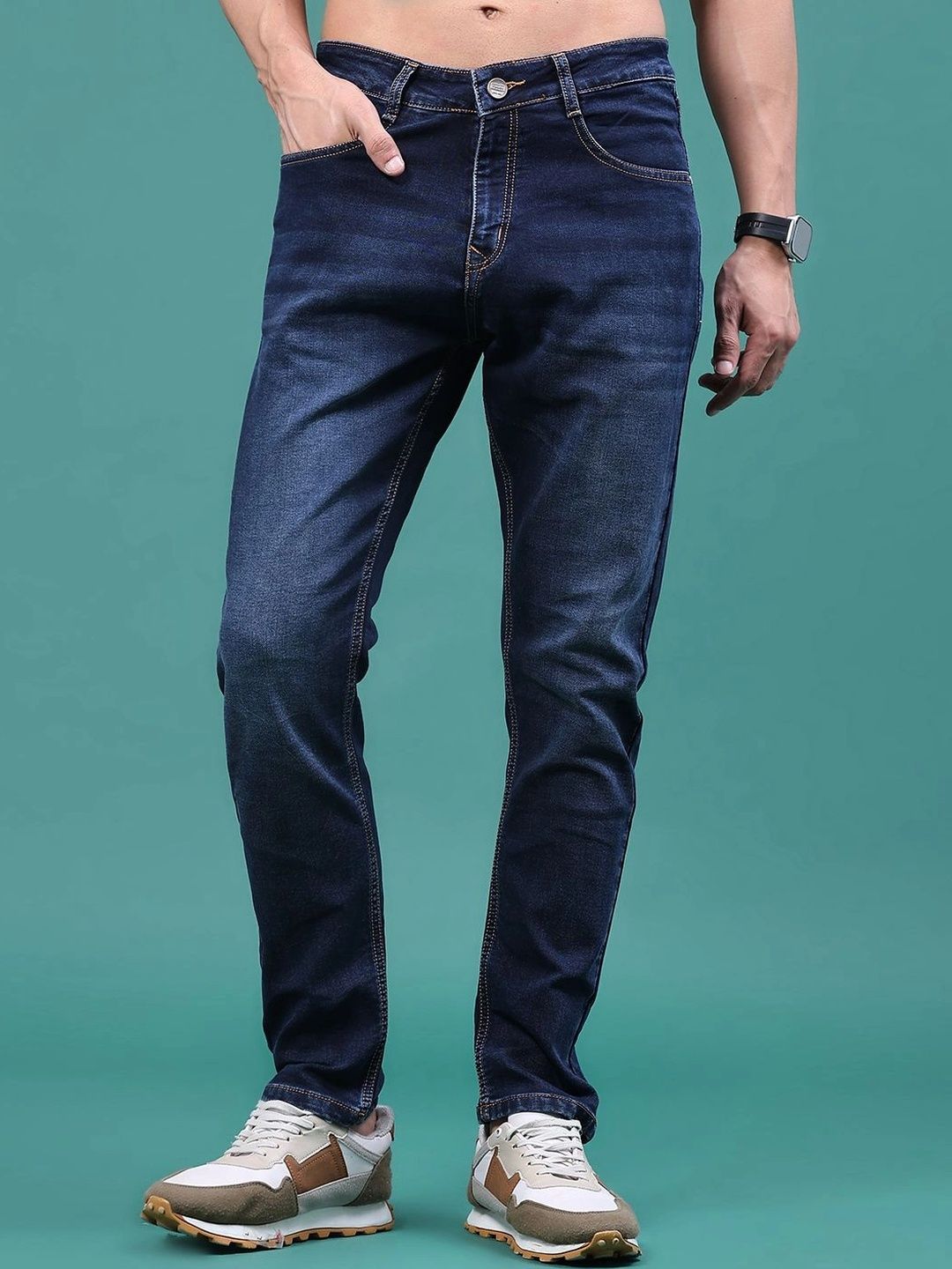V-Mart Men Regular Fit Mid-Rise Jeans