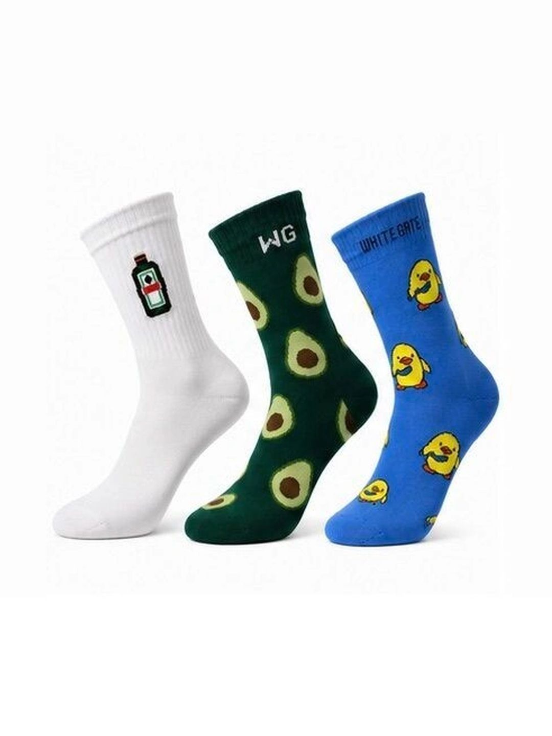 WhiteGate Men Cotton Blend Assorted Patterned Calf Length Socks