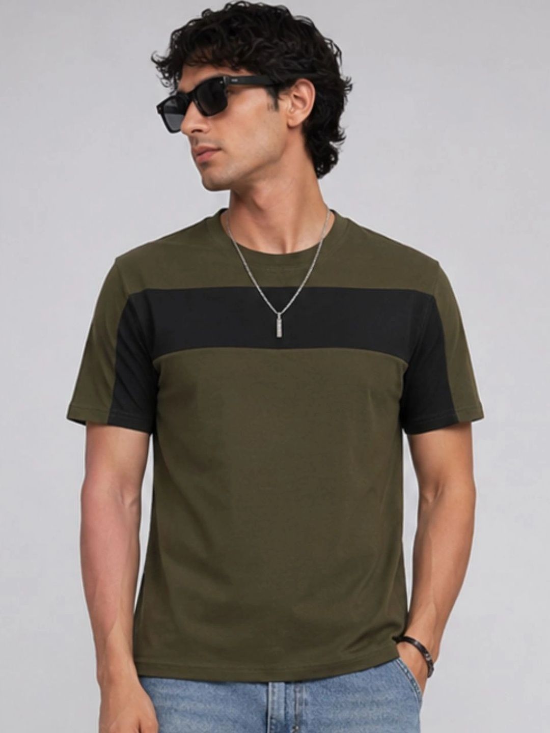 YAK YAK Men Colourblocked T-shirt