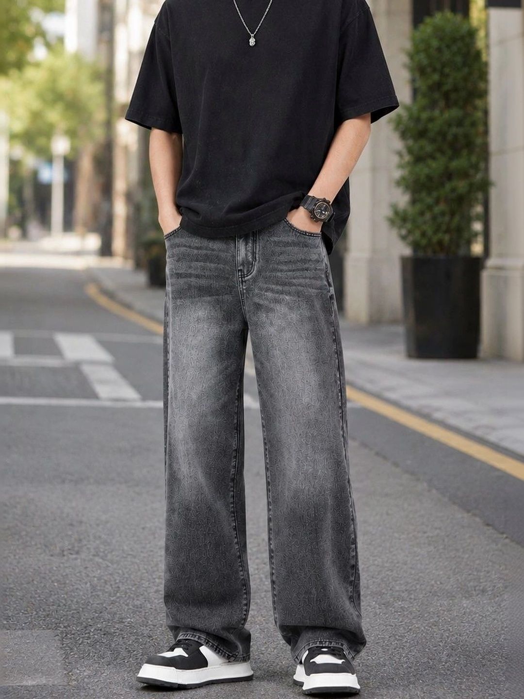 PINKLIT Men Straight Fit Mid-Rise Light Fade Jeans